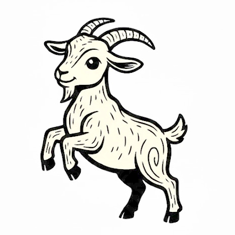 Bode estilizado, o mascote dos sites cvna.com.br